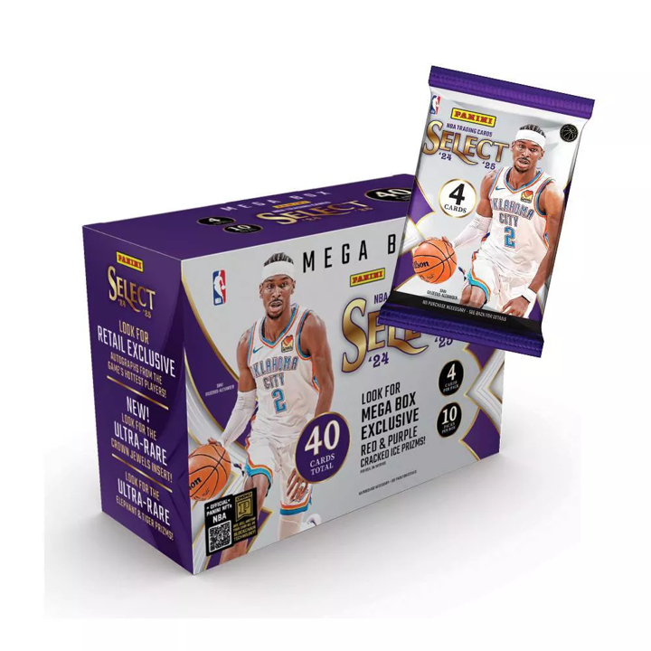2024-25 Panini Select Basketball Mega Box Pack (4 Cards)