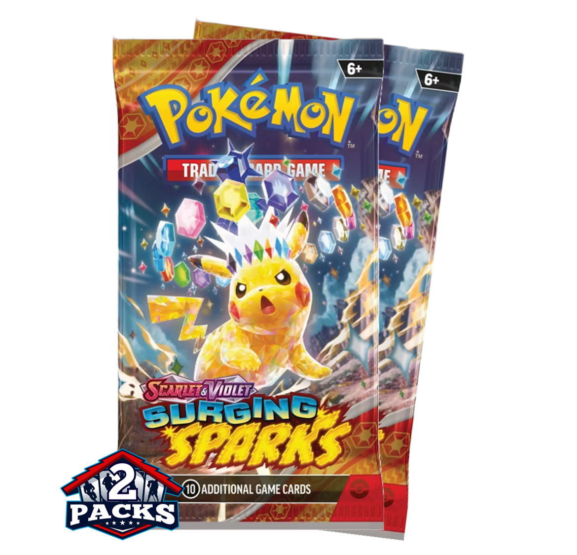 Pokemon Scarlet & Violet: Surging Sparks Booster 2PK (10 Cards each)