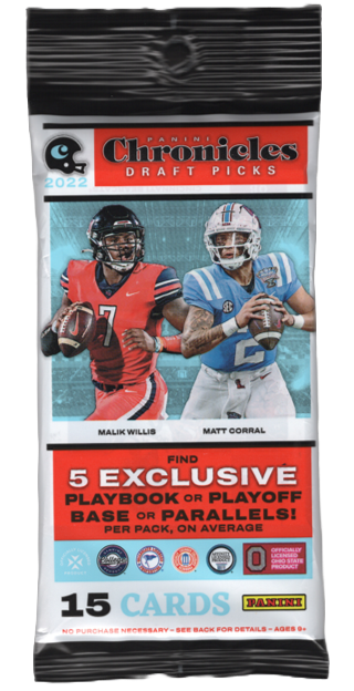 2022 Panini Chronicles Draft Picks Football Value Pack (15 Cards)