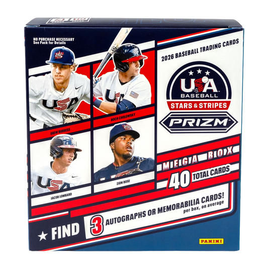 2026 Panini Prizm Stars & Stripes Baseball Mega Box (10 Packs)