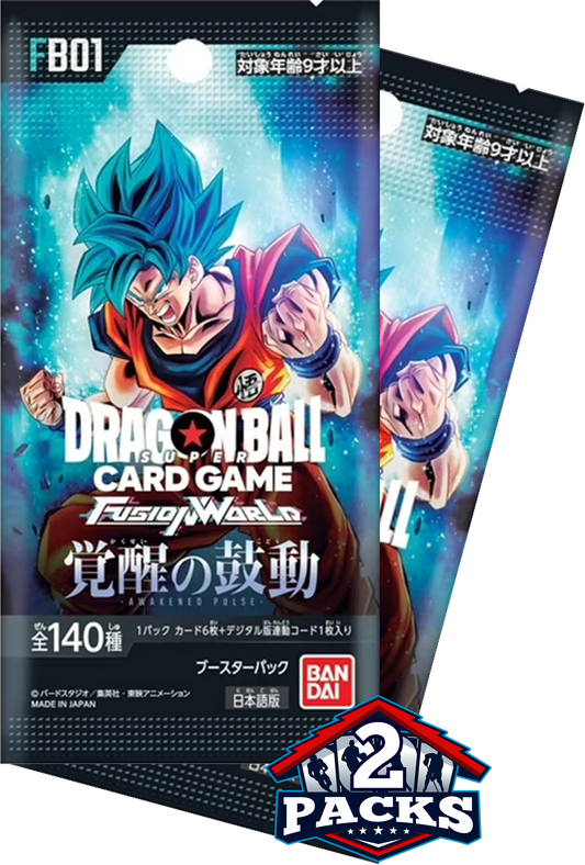 Dragon Ball Super: Awakened Pulse (FB01) Japanese Booster 2pk (6 Cards)