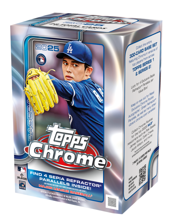 2025 Topps Chrome Baseball Value Box (7 Packs)