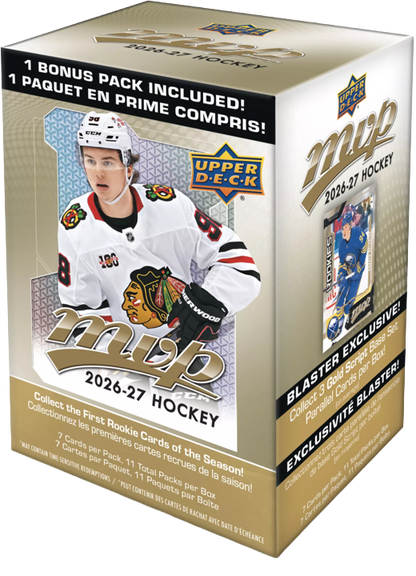 2026-27 Upper Deck MVP Hockey Blaster Box (10 Packs + 1 Bonus)