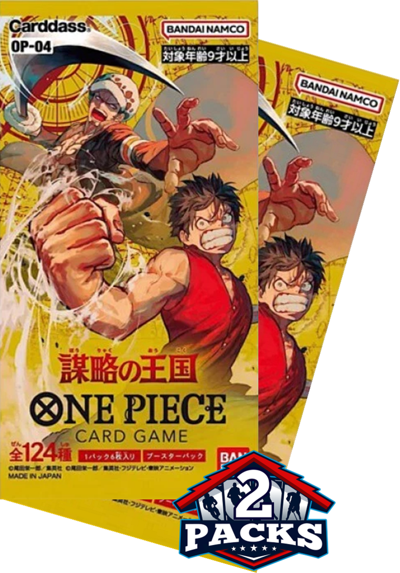 One Piece OP04: Kingdoms of Intrigue Japanese Booster 2pk (6 Cards Each)