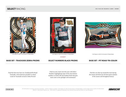 2025 Panini Select Racing Hobby Pack (5 Cards)