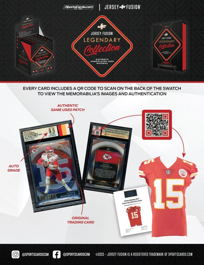 2025 Jersey Fusion Legendary Collection Edition Hobby Box (1 Relic Card)