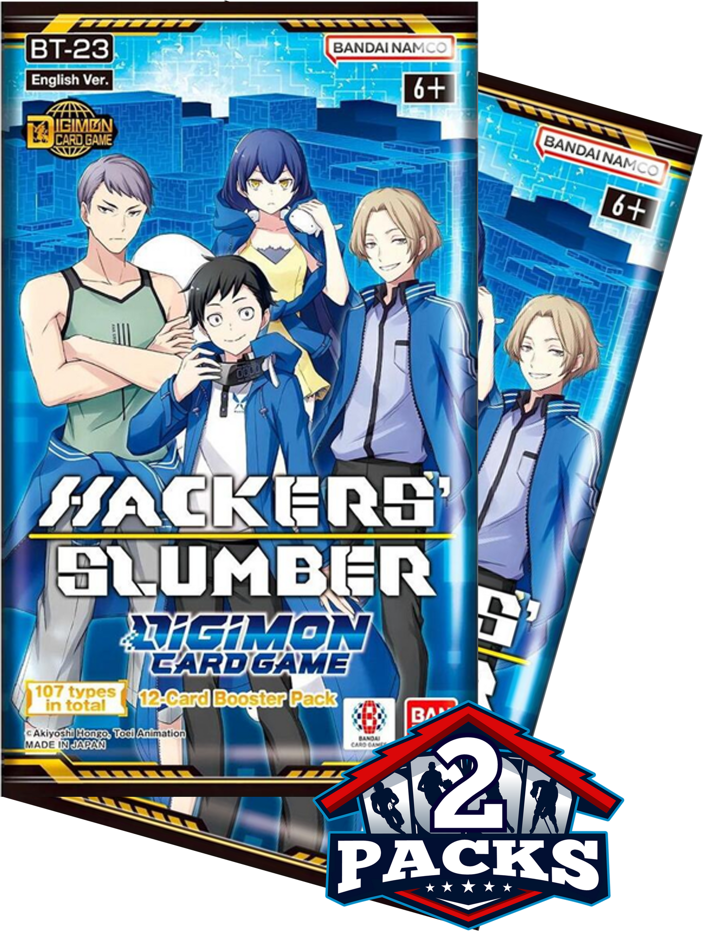 Digimon BT23: HACKERS' SLUMBER Booster 2pk (12 Cards Each)