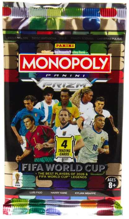 2026 Panini Prizm Monopoly FIFA World Cup Soccer Blaster Box (6 Packs)
