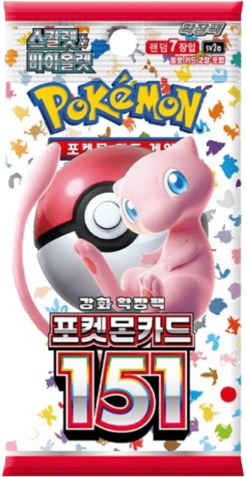 Pokemon TCG: 151 (sv2a) Korean Booster 2pk (7 Cards Each)
