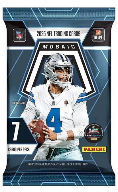 2025 Panini Mosaic Football Mega Box Pack (7 Cards)
