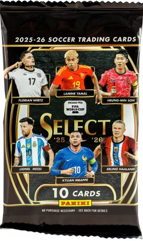2025-26 Panini Select Road to the World Cup Soccer Mega Box Pack (10 Cards)