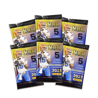 2023 Panini Select Draft Picks Football Hobby Blaster Box (6 Packs)