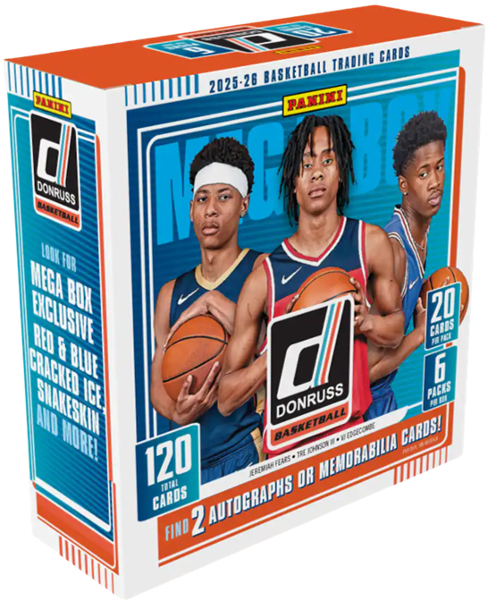 2025-26 Panini Donruss Basketball Mega Box (6 Packs)