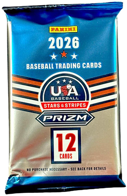 2026 Panini Prizm Stars & Stripes Baseball Hobby Pack (12 Cards)