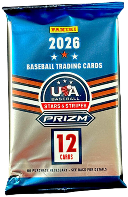 2026 Panini Prizm Stars & Stripes Baseball Hobby Pack (12 Cards)