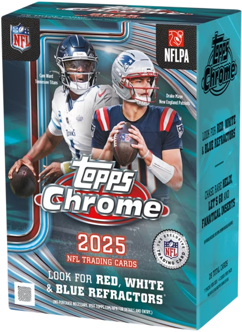 2025 Topps Chrome Football Value Box (7 Packs)