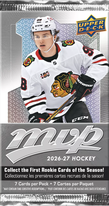 2026-27 Upper Deck MVP Hockey Blaster Box (10 Packs + 1 Bonus)