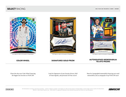 2025 Panini Select Racing Hobby Pack (5 Cards)