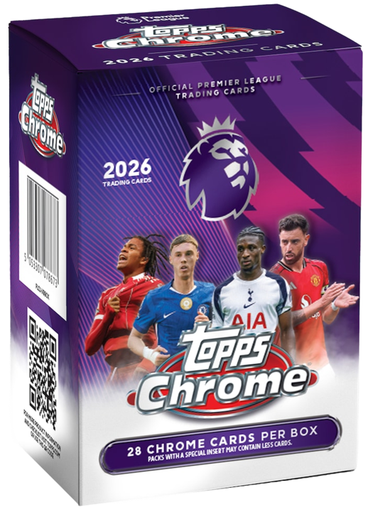 2025-26 Topps Chrome English Premier League Soccer Value Box (7 Packs)