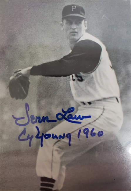 Vern Law Pittsburgh Pirates "Cy Young 1960" Autographed 4x6 - No COA