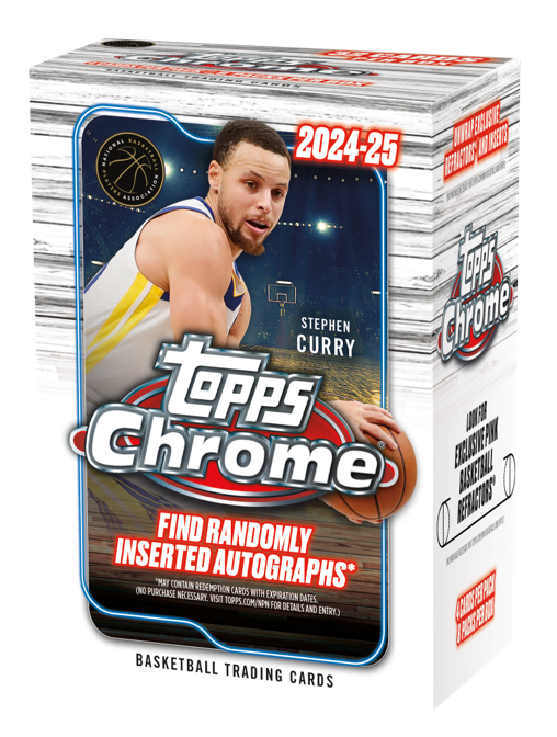 2024-25 Topps Chrome Basketball Value Box (8 Packs)