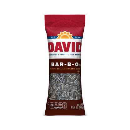 DAVID Sunflower Seeds - BAR - B - Q - 1.625oz - Snacks