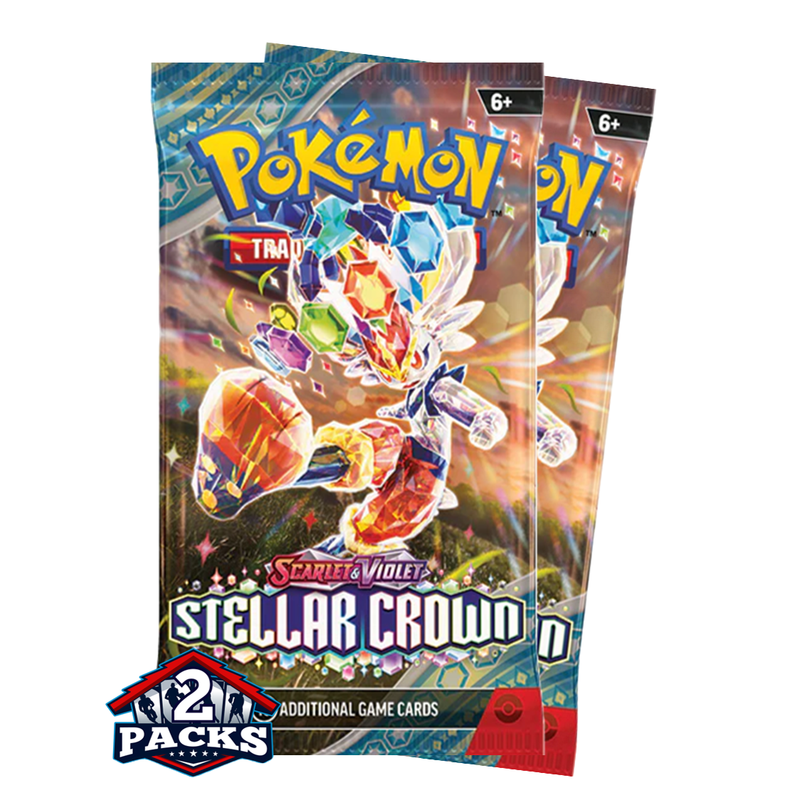 Pokemon Scarlet & Violet: Steller Crown Booster 2pks (10 Cards Each)