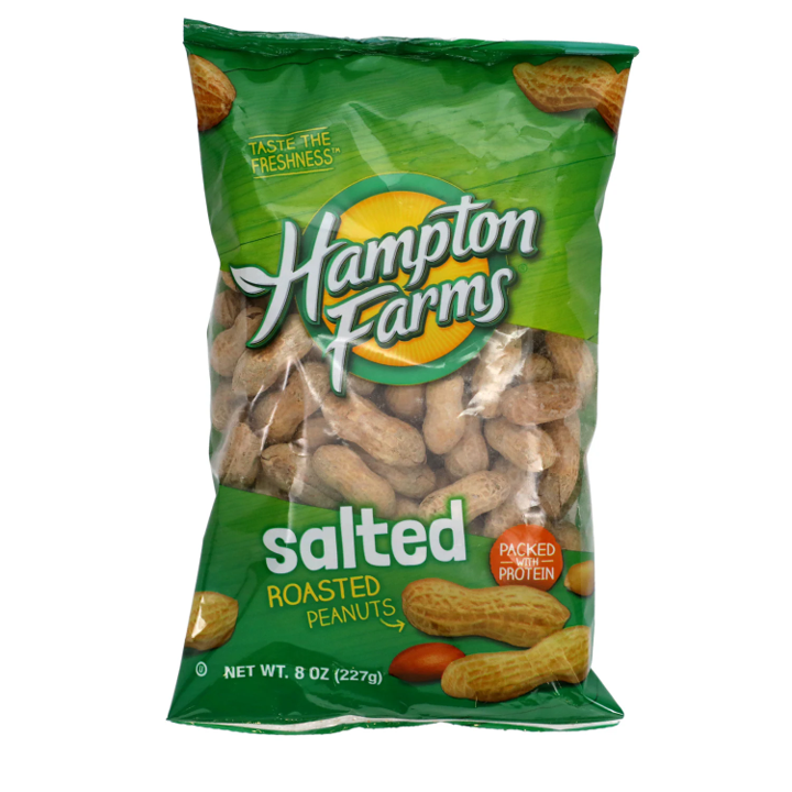 Hampton Farms Salted Roasted Peanuts in Shell 8oz Bag - Snacks
