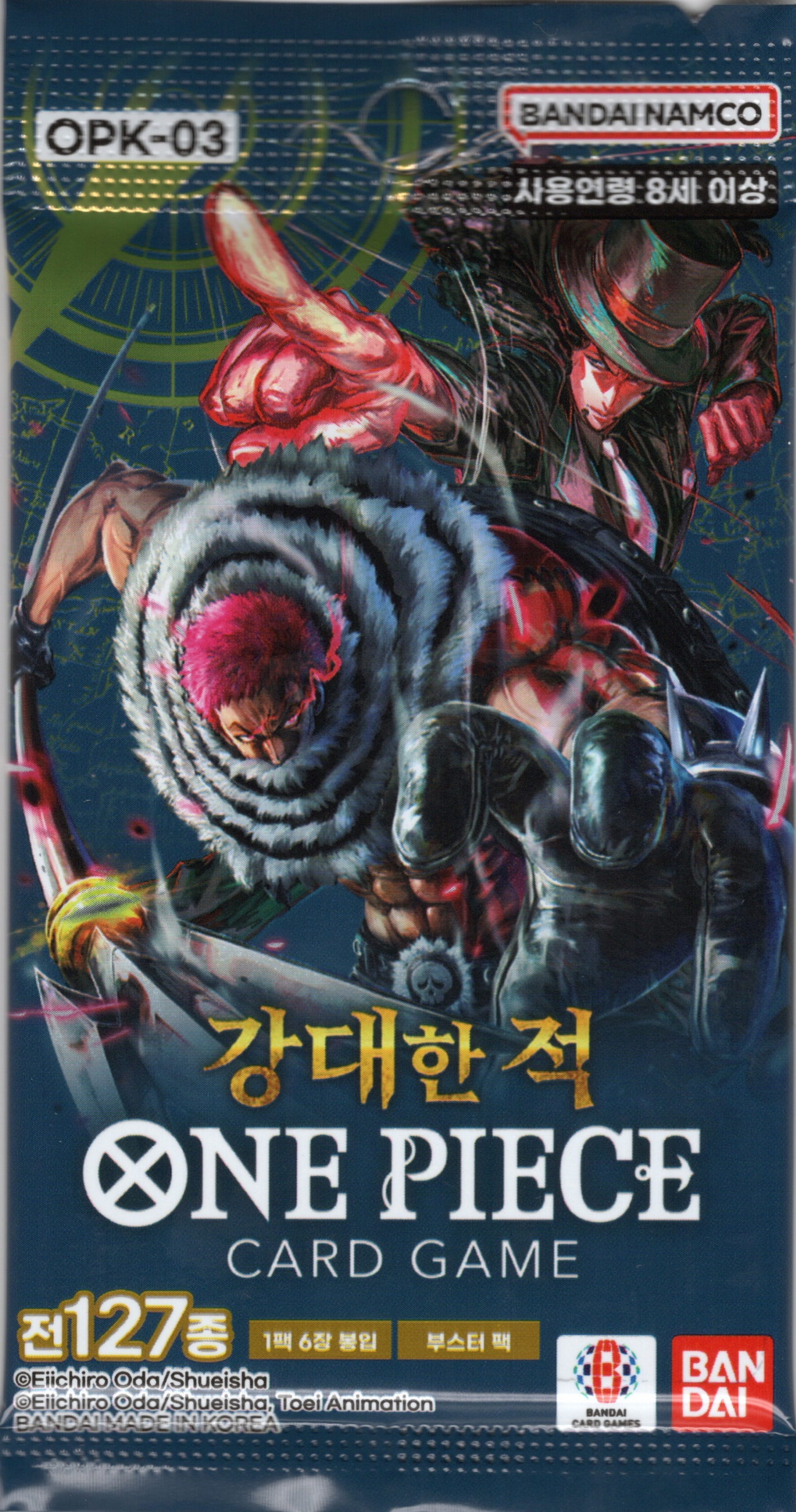 One Piece OPK03: Pillars of Strength Korean Booster Pack (6 Cards)